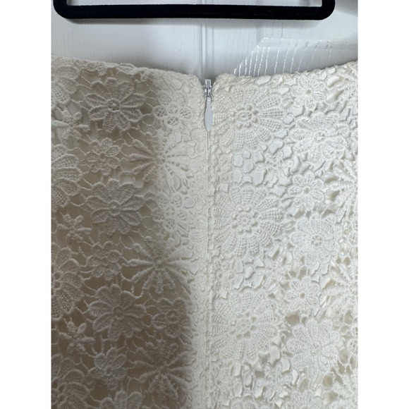 TALBOTS Floral Eyelet Lace Sheath Dress Ivory Size 16W - Picture 5 of 6